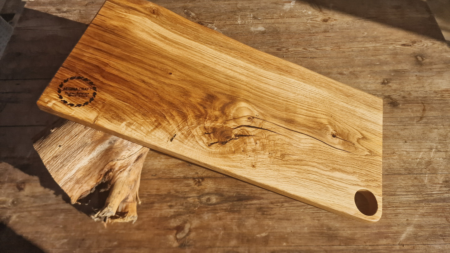 White Oak Epoxy Live Edge Cutting Board