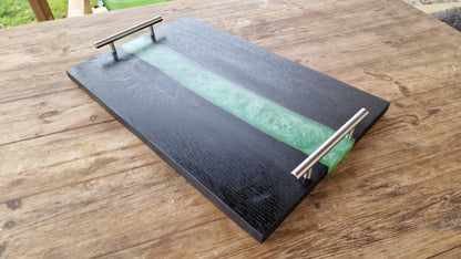 Ebony Blackened Oak Serving Tray