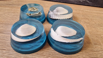 Resin Art Creation: The treasures of the Saronic Sea 4pcs in a set