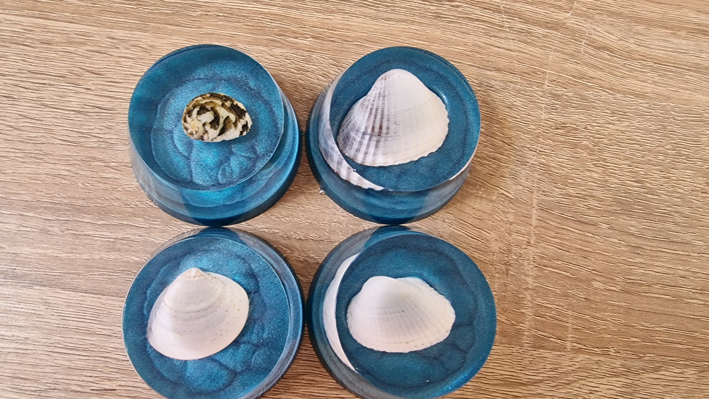 Resin Art Creation: The treasures of the Saronic Sea 4pcs in a set