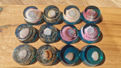 Resin Art Creation: The treasures of the Saronic Sea 4pcs in a set