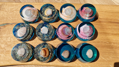 Resin Art Creation: The treasures of the Saronic Sea 4pcs in a set